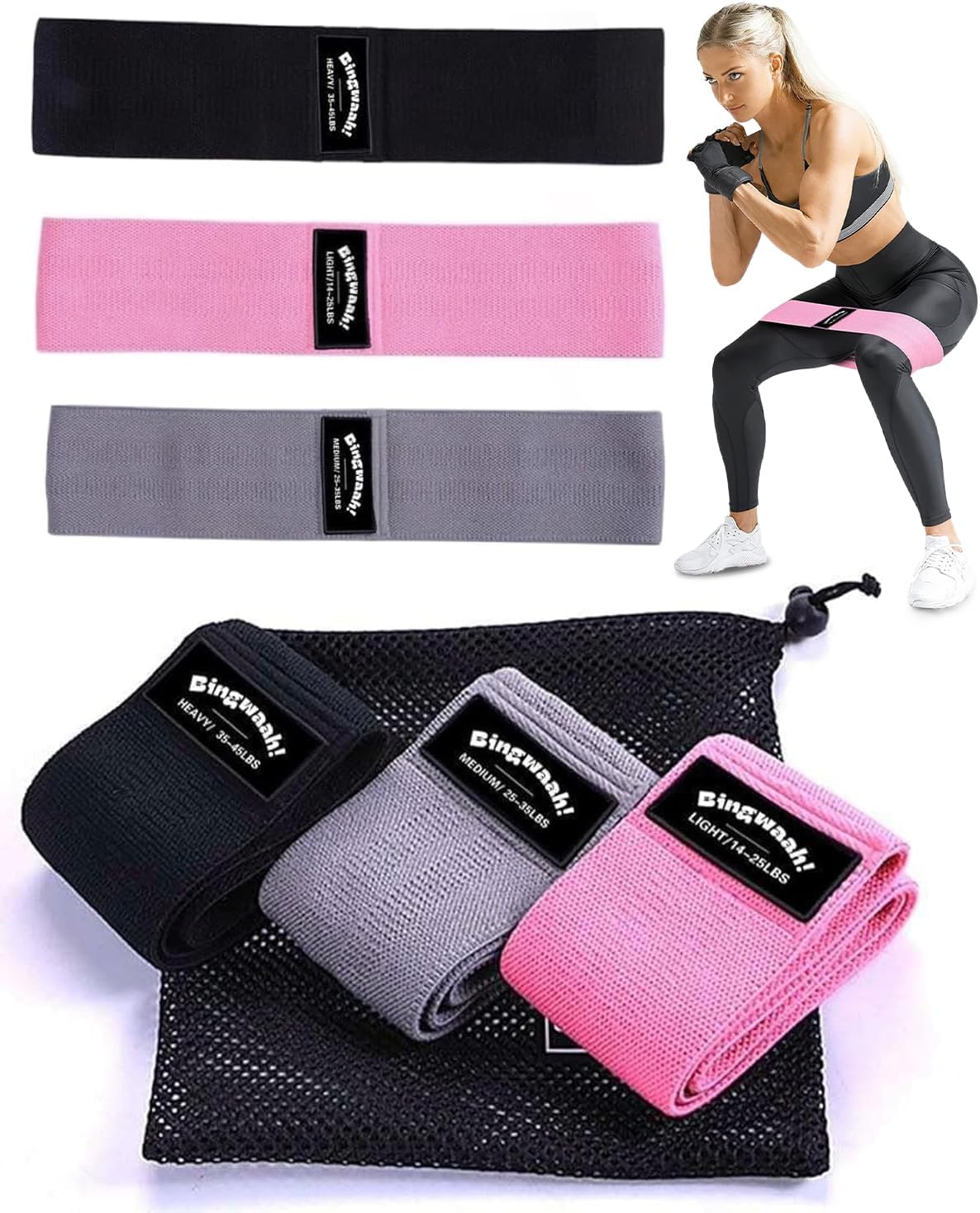 Resistance Loop Mini Band - Fabric Resistance Bands for Women and