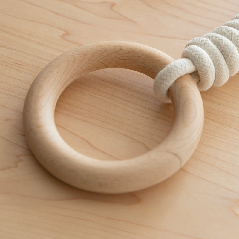 Gymnastic Rings Wooden - Bed hanging rings, solid wood accessories