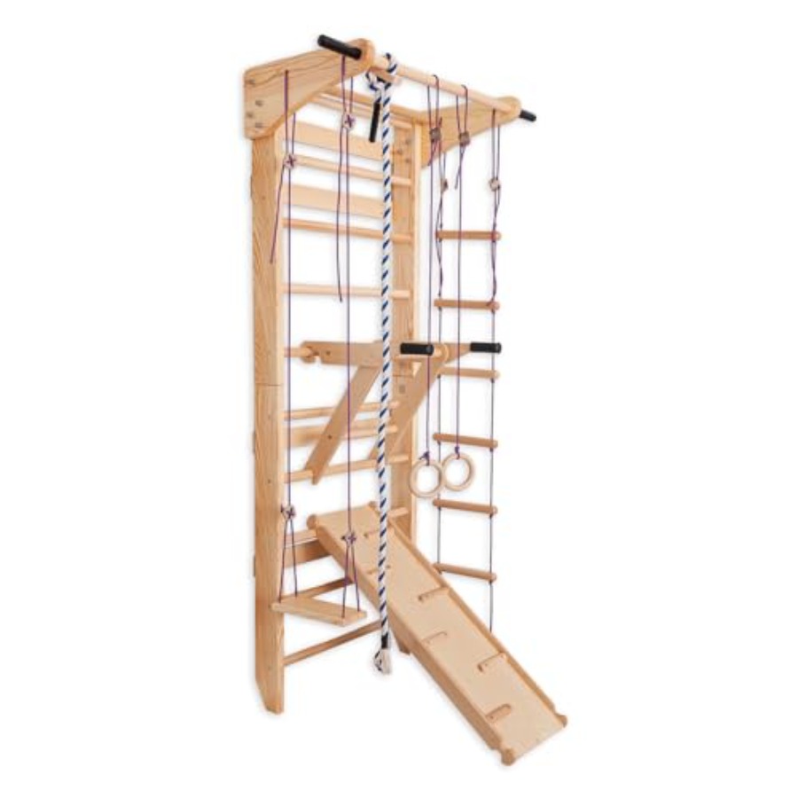 Gymnastic Rings Wooden - Swedish Ladder Wall Bars for home
