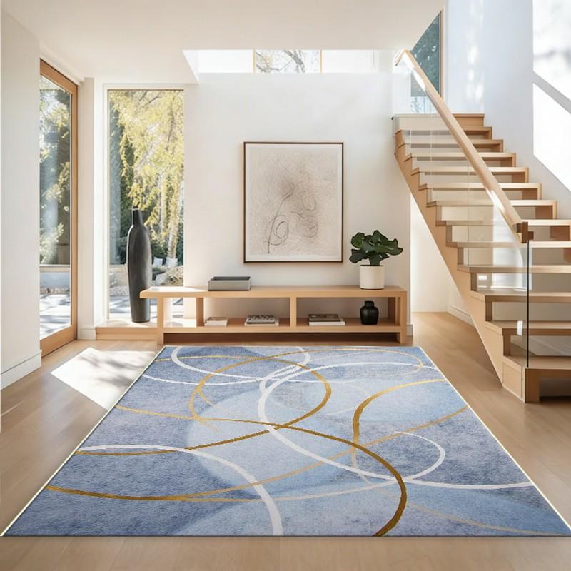 Home Gym On Carpet - Contemporary Elegant Loop Pattern Rug Large