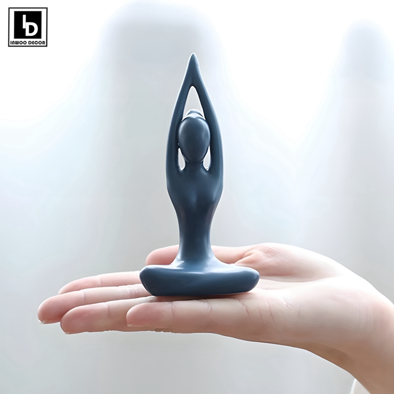 Home Gym Zen - Abstract Yoga Poses Zen Ceramics Ornaments