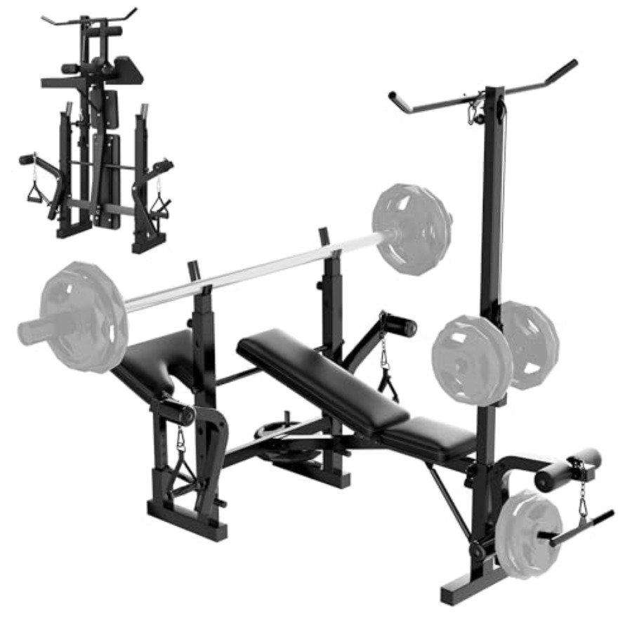 Home Gym Leg Extension - Home Gym Weight Bench Set: Steel