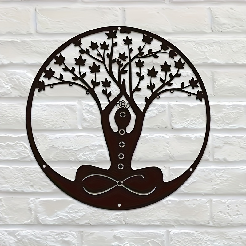 Home Gym Zen - Yoga Meditation Metal Wall Decor -