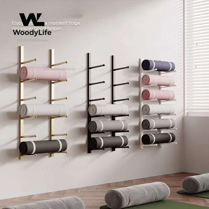 Studio Wall Rack Large Capacit - Home Gym Yoga Mat Storage 评论和价格