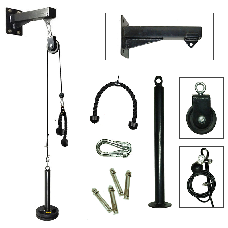 Gym Wall Mounted Fitness DIY P - Home Gym Cable Pulley System 评论和价格