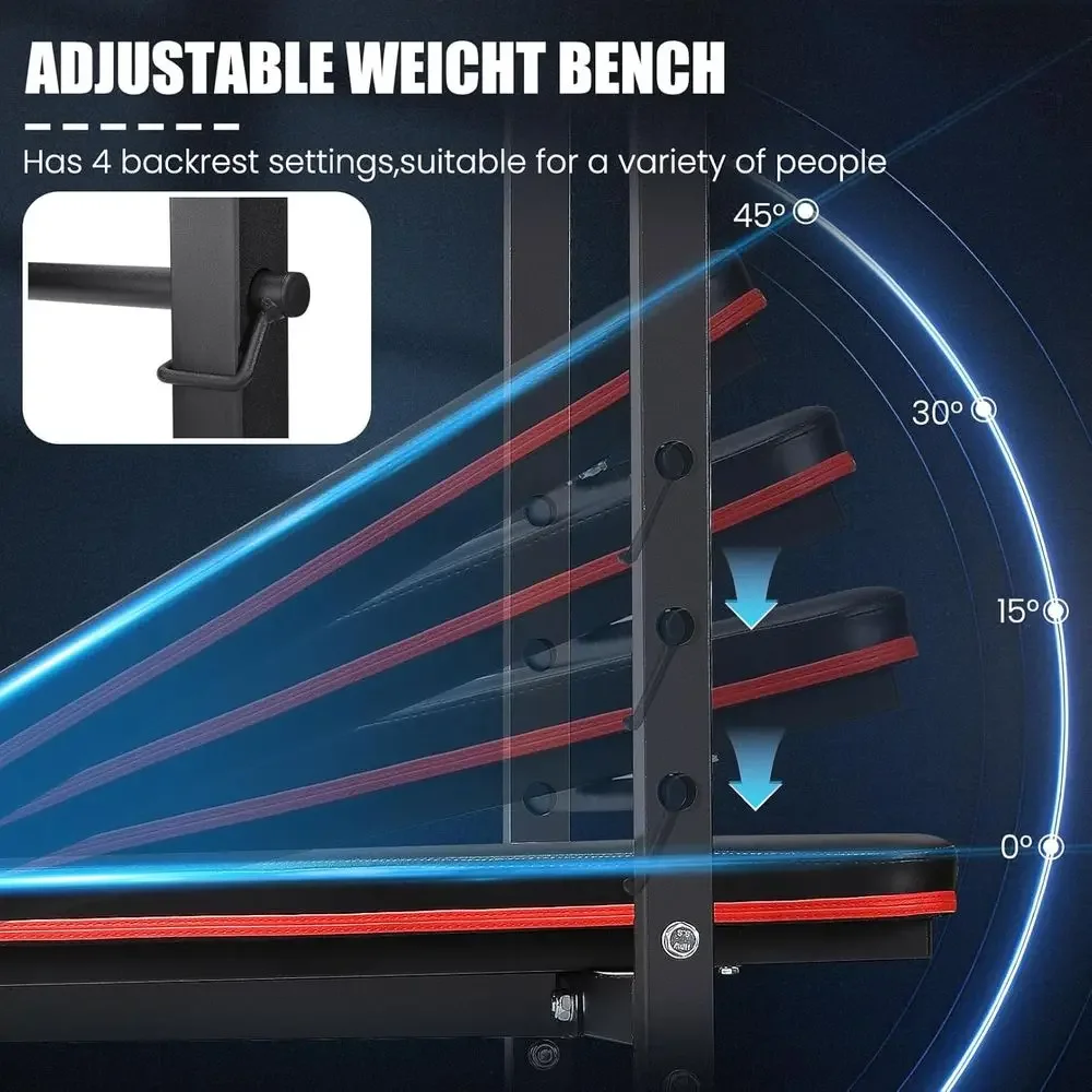 8-in-1 Adjustable Weight Bench - Home Gym Leg Extension 评论和价格