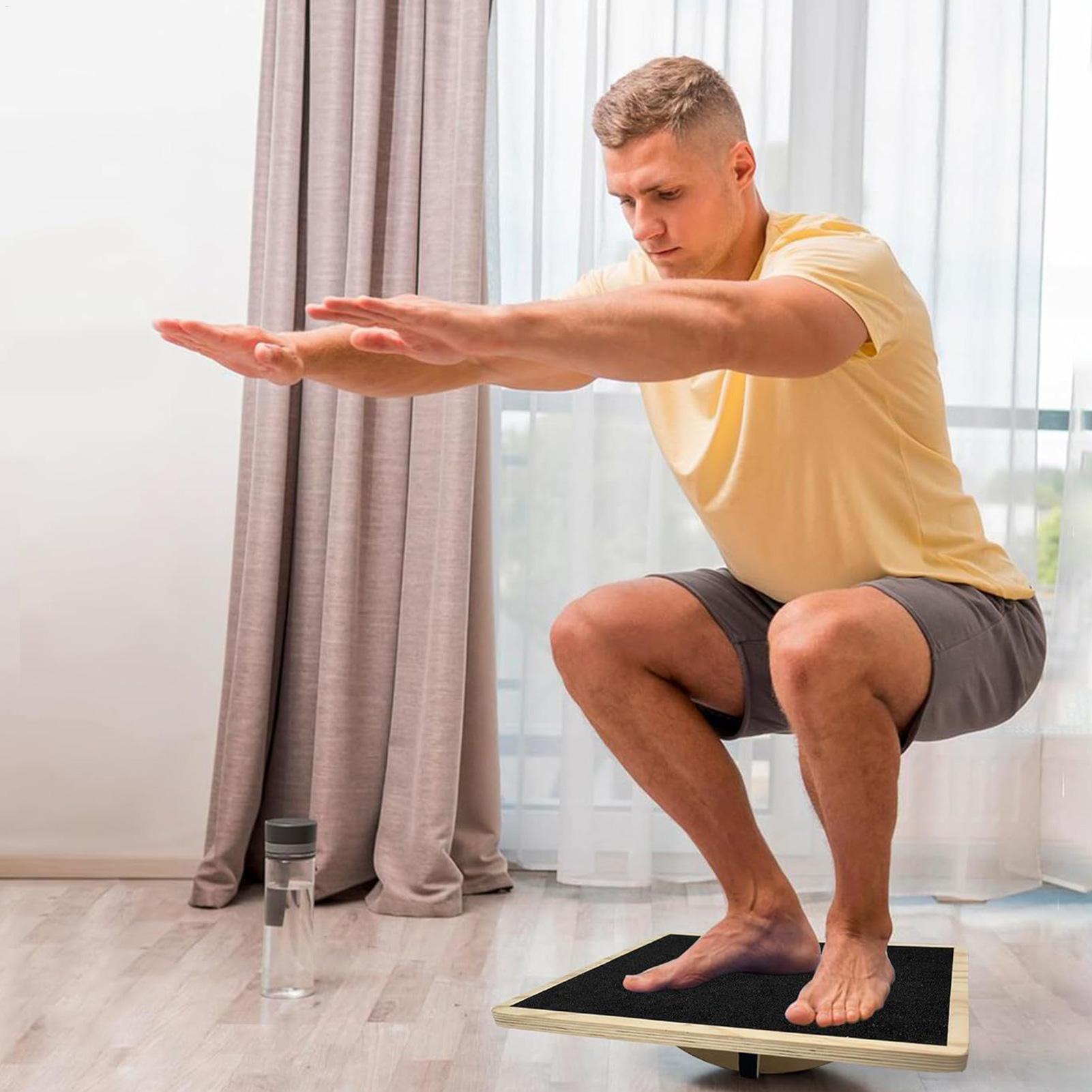 Wood Wobble Board Wood Non-Sli - Home Gym In Apartment 评论和价格