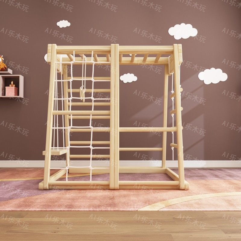 Indoor Playground Montessori B - Gymnastic Rings Wooden 评论和价格