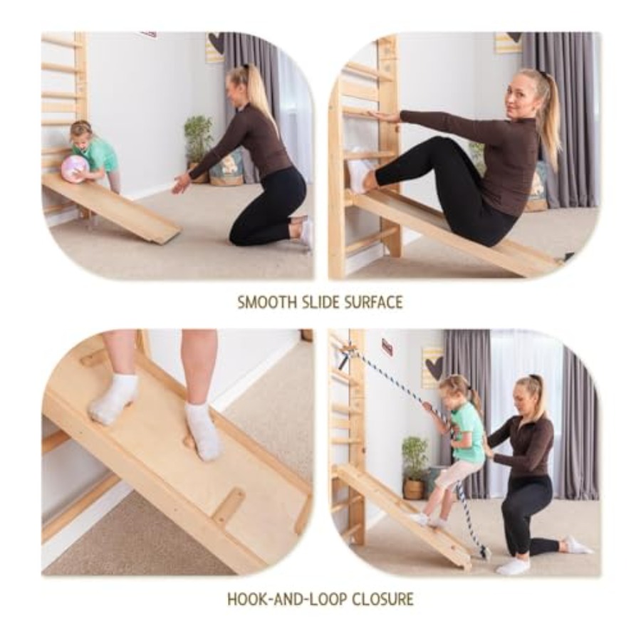 Swedish Ladder Wall Bars for h - Gymnastic Rings Wooden 评论和价格