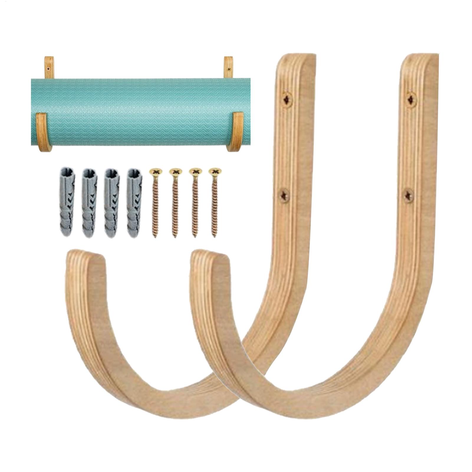 Wooden Yoga Mat Holder Wall Mo - Home Gym Yoga Mat Storage 评论和价格