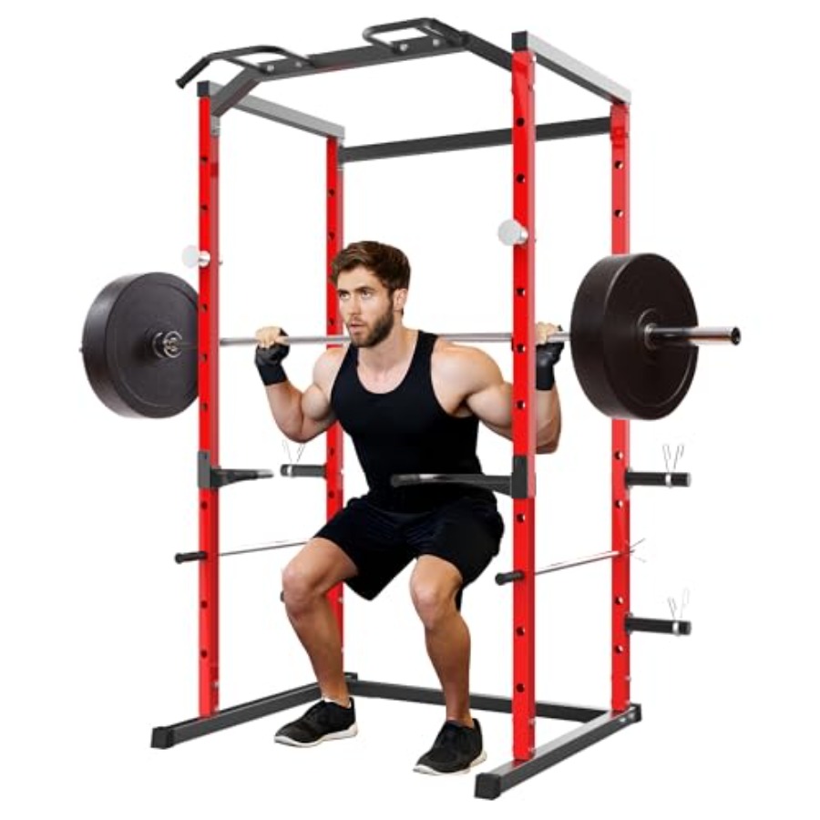 Heavy-Duty Power Cage with Pul - Home Gym Pull Up 评论和价格