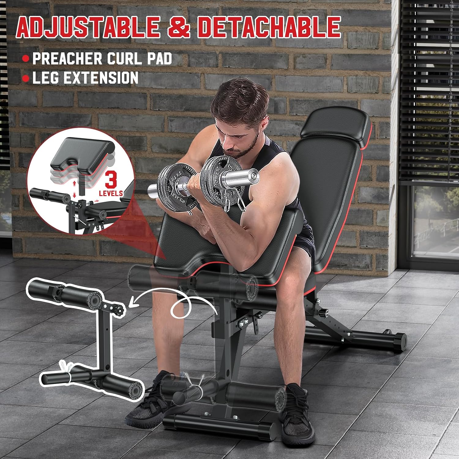 Workout Bench With Leg Extensi - Home Gym Leg Extension 评论和价格