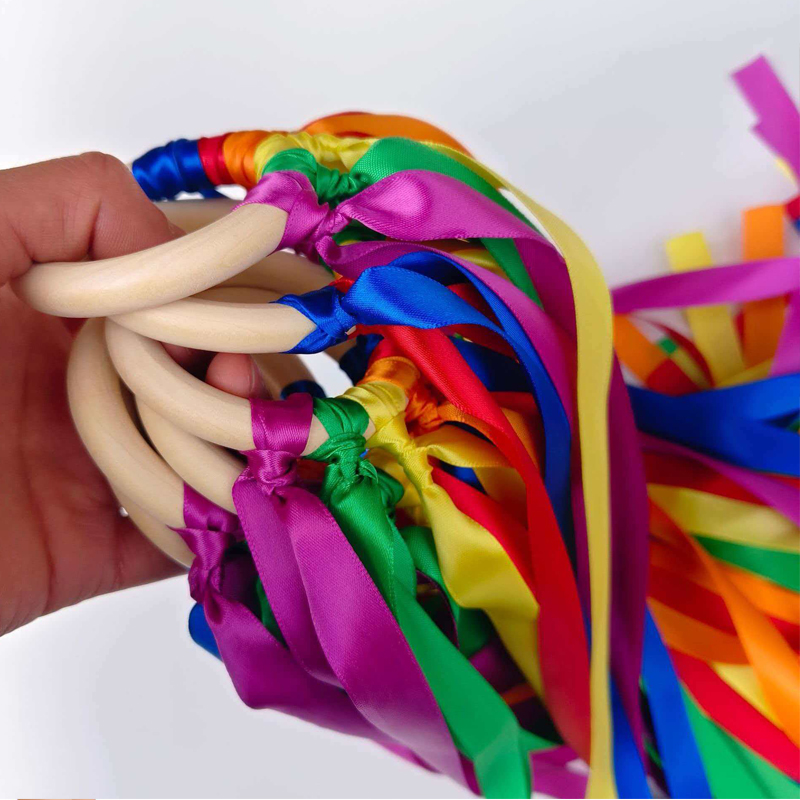 Rainbow Hand Kites Wands Monte - Gymnastic Rings Wooden 评论和价格