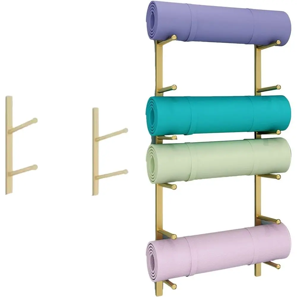 Wall-Mounted Metal Gym Rack fo - Home Gym Yoga Mat Storage 评论和价格