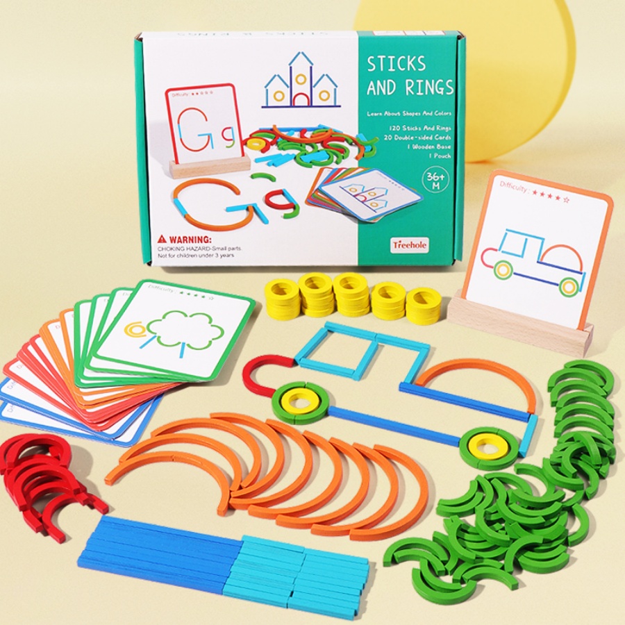Children's early education puz - Gymnastic Rings Wooden 评论和价格