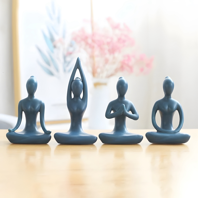 Abstract Yoga Poses Zen Cerami - Home Gym Zen 评论和价格