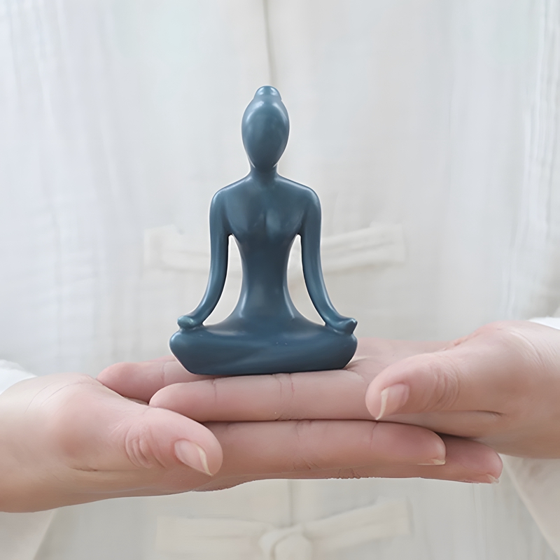 Abstract Yoga Poses Zen Cerami - Home Gym Zen 评论和价格