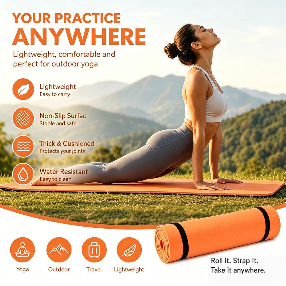1/2Pcs Thick Yoga Mat Anti-ski - Gymnastics Mat Thick 评论和价格