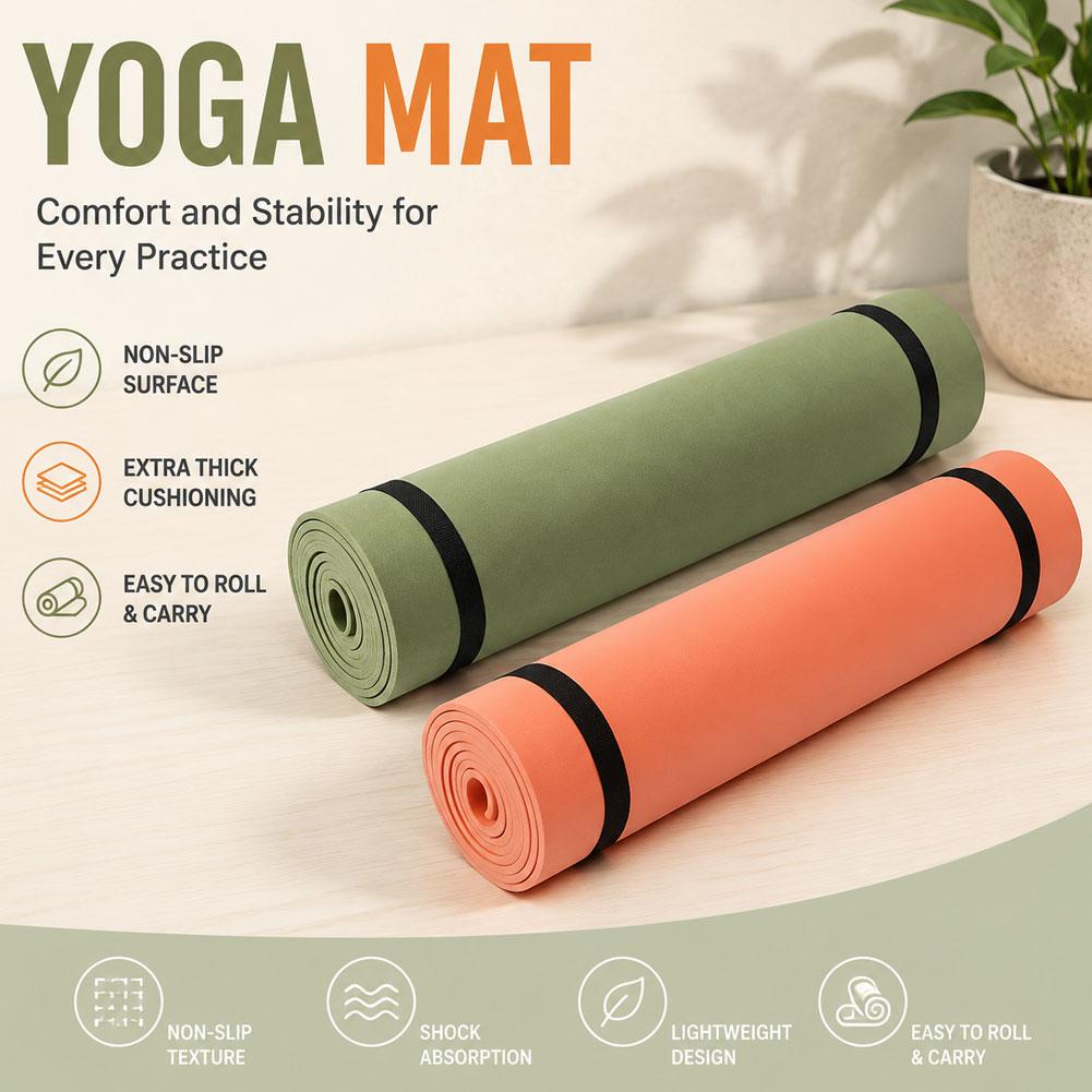 1/2Pcs Thick Yoga Mat Anti-ski - Gymnastics Mat Thick 评论和价格