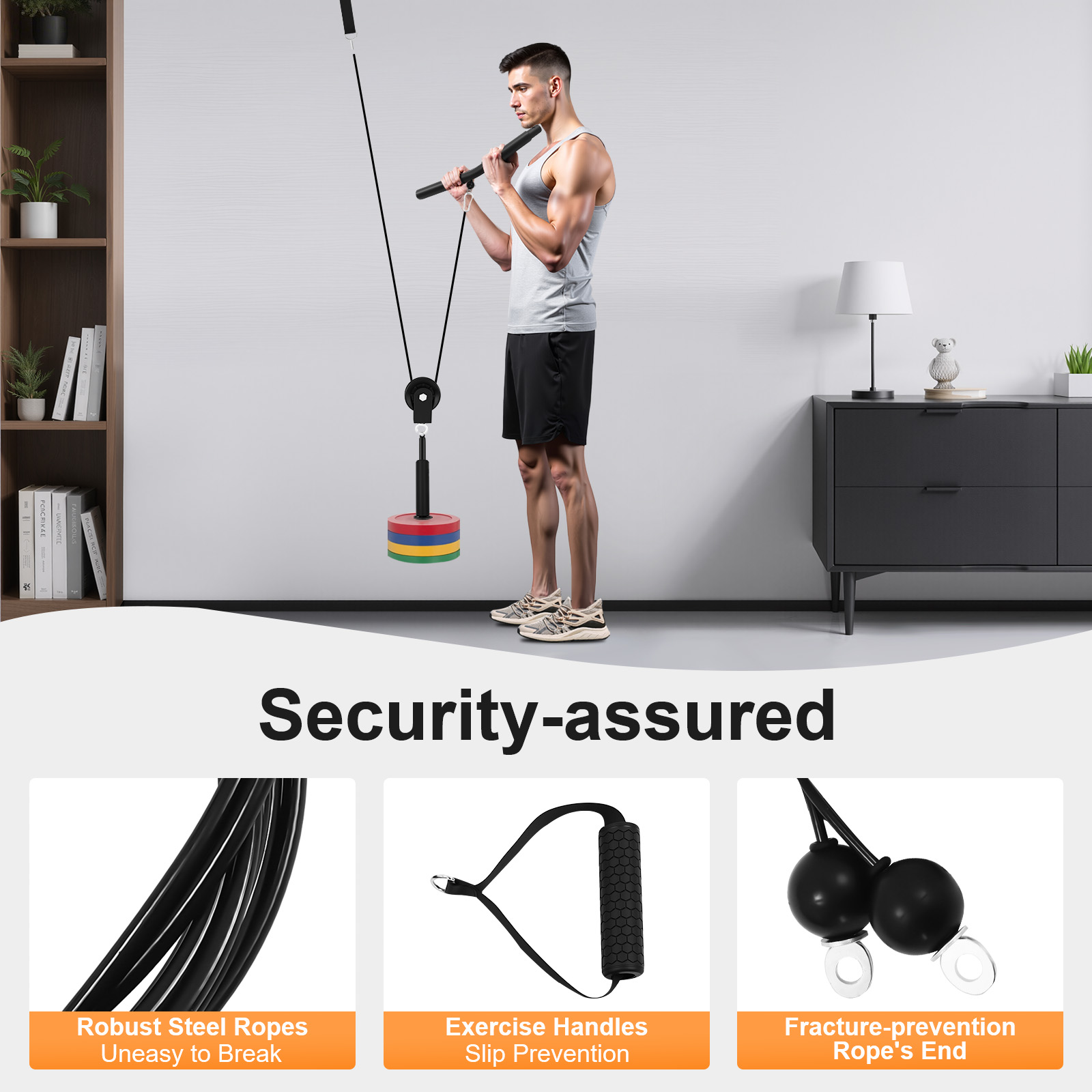 120kg Cable Pull Fitness Syste - Home Gym Cable Pulley System 评论和价格