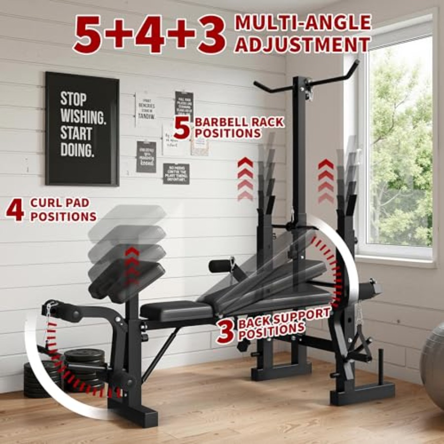 Home Gym Weight Bench Set: Ste - Home Gym Leg Extension 评论和价格