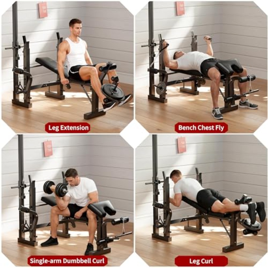 Home Gym Weight Bench Set: Ste - Home Gym Leg Extension 评论和价格