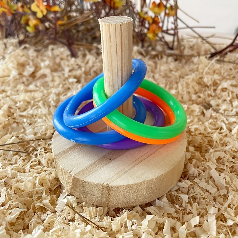 Wooden Interactive Parrot Ring - Gymnastic Rings Wooden 评论和价格