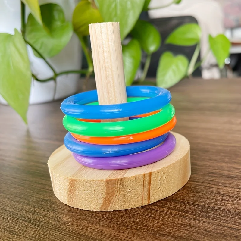Wooden Interactive Parrot Ring - Gymnastic Rings Wooden 评论和价格