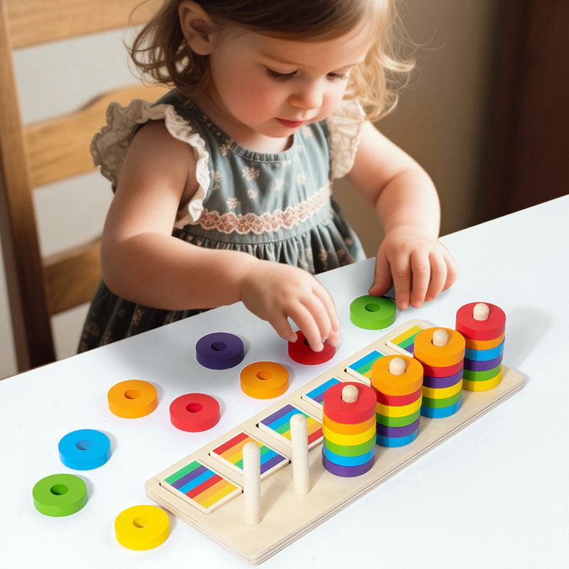 Montessori Memory Training Col - Gymnastic Rings Wooden 评论和价格