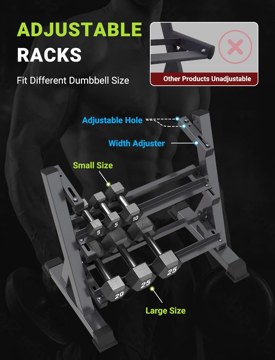 Home Gym Dumbbell Rack, 3 & 5  - Home Gym Usa 评论和价格